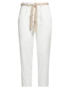 Alysi Woman Pants White Size 31 Cotton In White