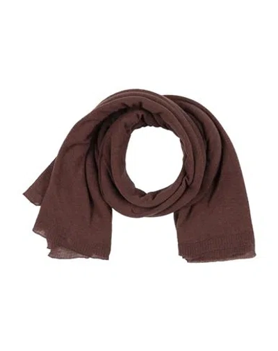 Alysi Woman Scarf Brown Size - Wool