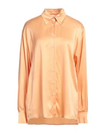 Alysi Woman Shirt Apricot Size 8 Silk In Orange
