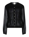 Alysi Woman Shirt Black Size 4 Cotton, Silk