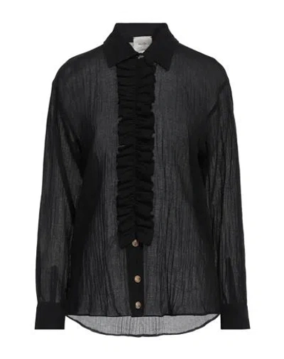 Alysi Woman Shirt Black Size 8 Cotton