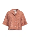 Alysi Woman Shirt Brick Size 8 Cotton, Polyamide, Acrylic In Red