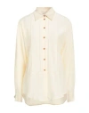 Alysi Woman Shirt Cream Size 4 Silk In White