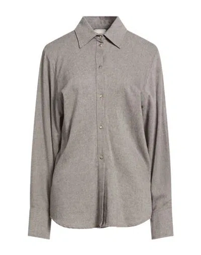 Alysi Woman Shirt Grey Size 4 Viscose, Cotton In Gray