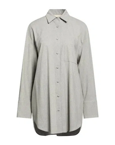Alysi Woman Shirt Grey Size 4 Viscose, Polyester, Wool, Elastane In Multi