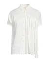 Alysi Woman Shirt Ivory Size 6 Cotton In White