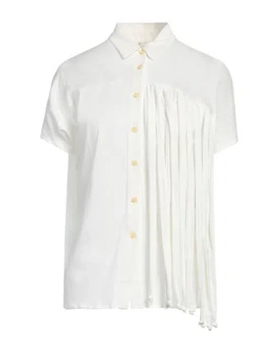 Alysi Woman Shirt Ivory Size 6 Cotton In White