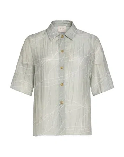 Alysi Woman Shirt Light Green Size 2 Lyocell, Polyamide
