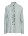 Alysi Woman Shirt Light Green Size 8 Cotton