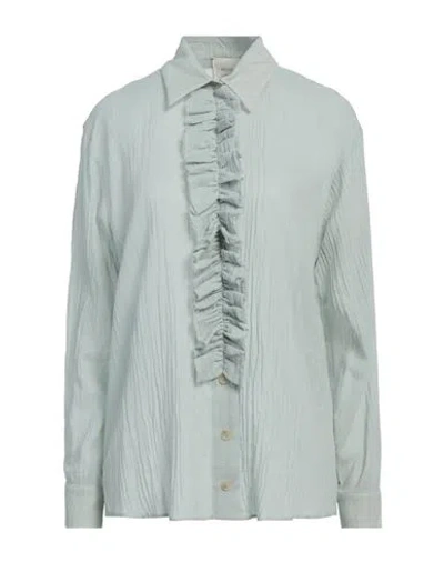 Alysi Woman Shirt Light Green Size 8 Cotton