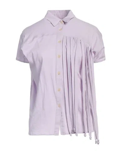 Alysi Woman Shirt Lilac Size 8 Cotton In Purple