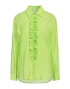 Alysi Woman Shirt Lime Green Size 8 Cotton In Green