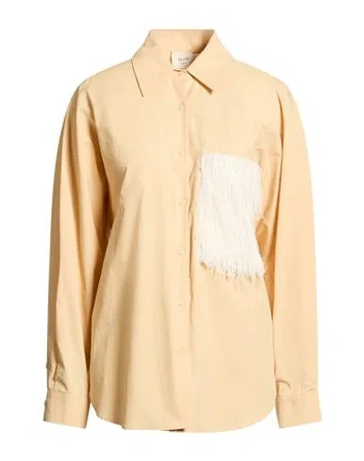 Alysi Woman Shirt Yellow Size 6 Cotton In Nude