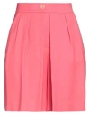 Alysi Woman Shorts & Bermuda Shorts Coral Size 2 Viscose, Cotton, Elastane In Red