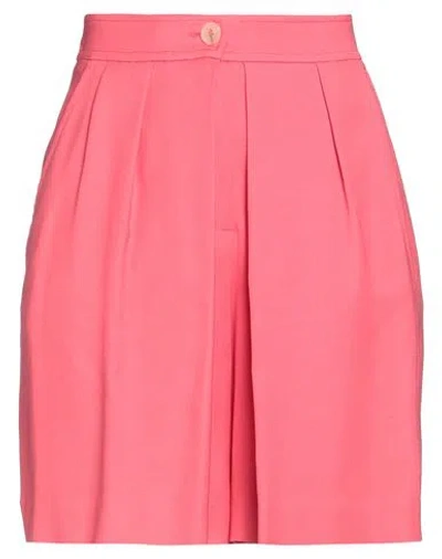 Alysi Woman Shorts & Bermuda Shorts Coral Size 2 Viscose, Cotton, Elastane In Red