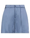 Alysi Woman Shorts & Bermuda Shorts Light Blue Size 6 Acetate, Viscose In Blue