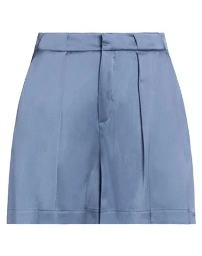 Alysi Woman Shorts & Bermuda Shorts Light Blue Size 6 Acetate, Viscose
