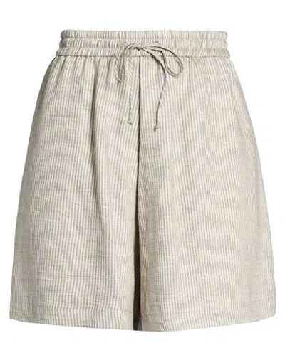 Alysi Woman Shorts & Bermuda Shorts Off White Size 0 Linen, Polyamide In Brown