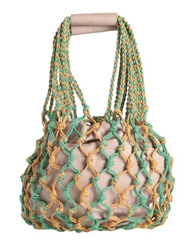 Alysi Woman Shoulder Bag Green Size - Leather
