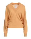 Alysi Woman Sweater Apricot Size M Merino Wool, Cashmere