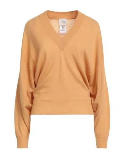Alysi Woman Sweater Apricot Size M Merino Wool, Cashmere