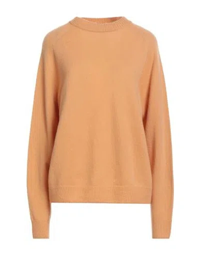 Alysi Woman Sweater Apricot Size Xl Merino Wool, Cashmere