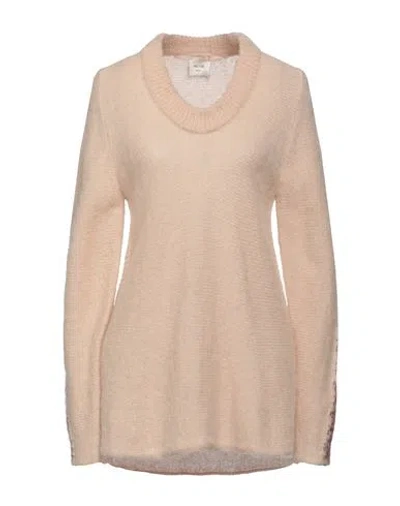 Alysi Woman Sweater Beige Size L Acrylic, Mohair Wool, Polyamide, Wool