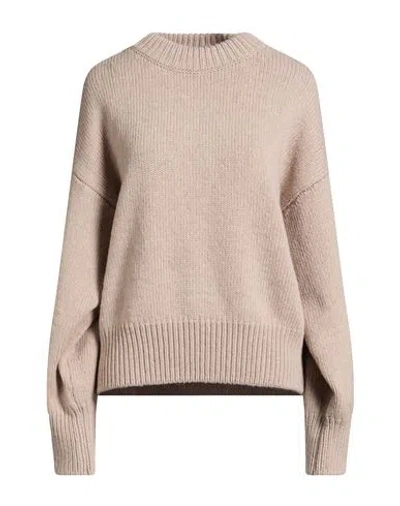 Alysi Woman Sweater Beige Size M Virgin Wool, Cashmere In Transparent