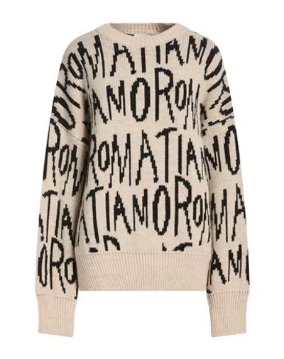 Alysi Woman Sweater Beige Size Xs Wool, Acrylic In Neutral