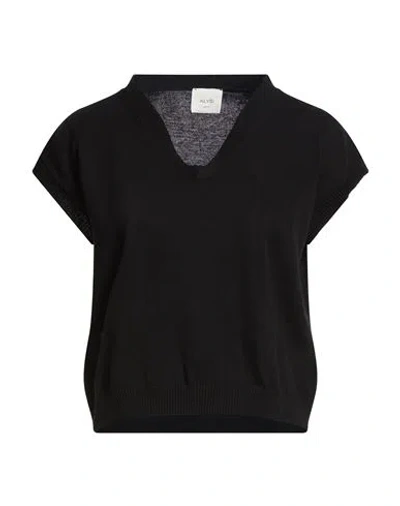 Alysi Woman Sweater Black Size M Cotton