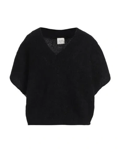 Alysi Woman Sweater Black Size S Mohair Wool, Polyamide, Elastane In Black