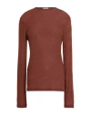 Alysi Woman Sweater Brown Size 8 Viscose, Wool, Elastane