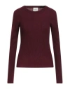 Alysi Woman Sweater Burgundy Size S Wool, Cashmere