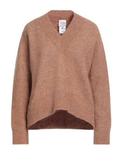Alysi Woman Sweater Camel Size L Alpaca Wool, Polyamide, Merino Wool, Elastane