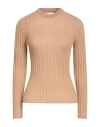 Alysi Woman Sweater Camel Size L Wool, Acrylic, Mohair Wool, Polyamide
