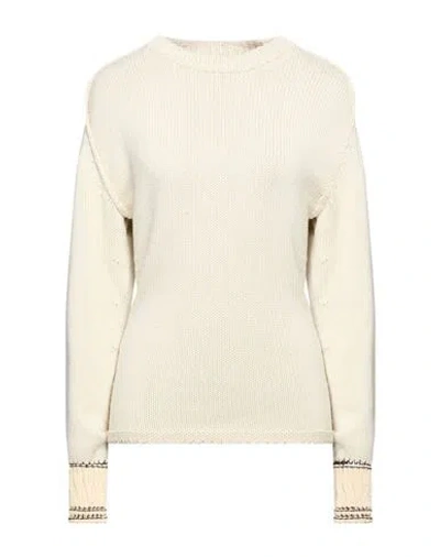 Alysi Woman Sweater Cream Size Xs Cotton, Wool In White