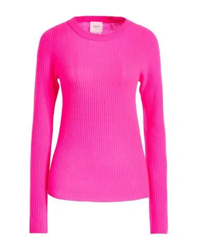 Alysi Woman Sweater Fuchsia Size L Merino Wool, Cashmere In Pink