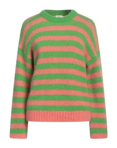 Alysi Woman Sweater Green Size S Mohair Wool, Polyamide, Elastane
