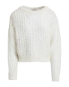 Alysi Woman Sweater Ivory Size L Alpaca Wool, Polyamide