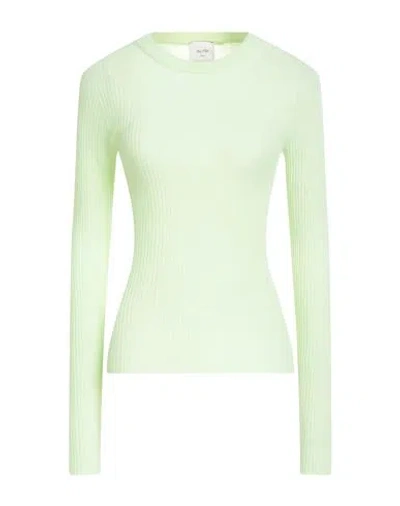 Alysi Woman Sweater Light Green Size M Wool, Cashmere