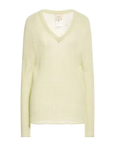 Alysi Woman Sweater Light Green Size S Acrylic, Merino Wool, Viscose In Pattern