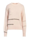 Alysi Woman Sweater Light Pink Size M Acrylic, Alpaca Wool, Wool, Viscose, Textile Fibers In Pink