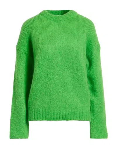 Alysi Woman Sweater Lime Green Size S Mohair Wool, Polyamide, Elastane