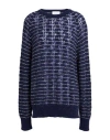 Alysi Woman Sweater Midnight Blue Size Xl Alpaca Wool, Merino Wool, Polyamide, Viscose, Metallic Fib