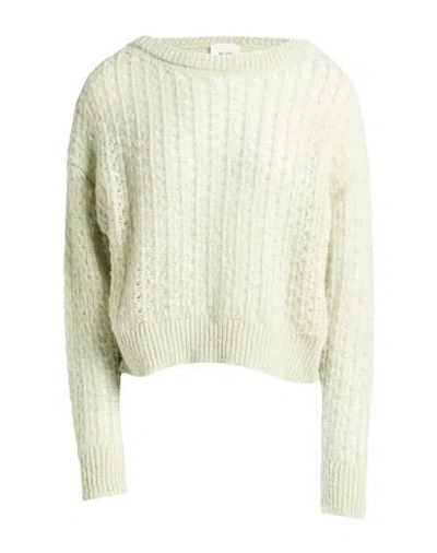 Alysi Woman Sweater Sage Green Size L Alpaca Wool, Polyamide