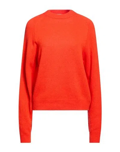 Alysi Woman Sweater Tomato Red Size L Merino Wool, Cashmere