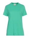 Alysi Woman T-shirt Green Size 8 Cotton In Green