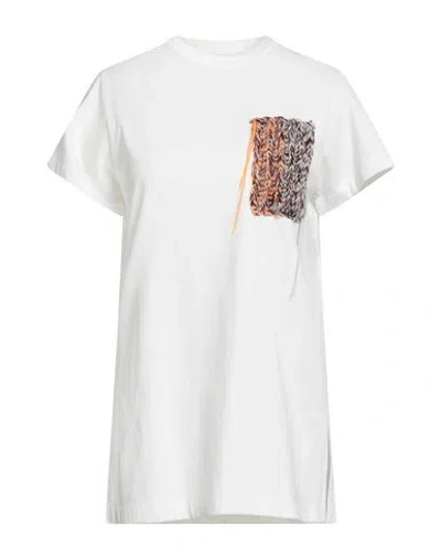 Alysi Woman T-shirt White Size L Cotton