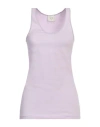 Alysi Woman Tank Top Lilac Size 8 Cotton In Purple