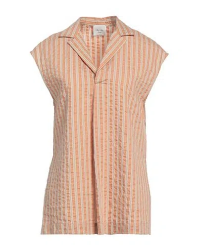 Alysi Woman Top Beige Size 10 Cotton, Viscose, Silk